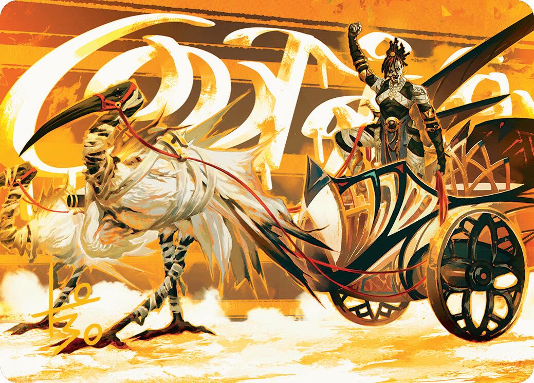 Skyseer's Chariot Art Card (Gold-Stamped Signature) [Aetherdrift Art Series] | L.A. Mood Comics and Games