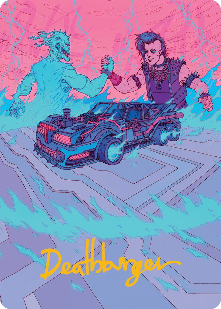 Demonic Junker Art Card (Gold-Stamped Signature) [Aetherdrift Art Series] | L.A. Mood Comics and Games