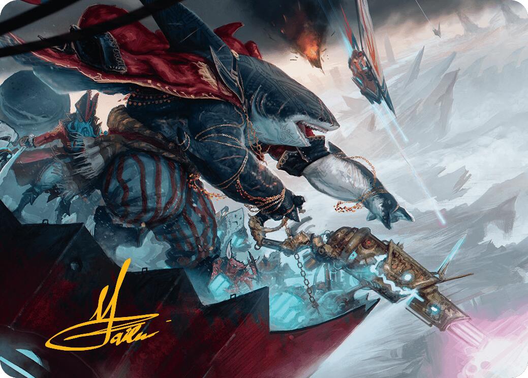 Captain Howler, Sea Scourge Art Card (16/54) (Gold-Stamped Signature) [Aetherdrift Art Series] | L.A. Mood Comics and Games
