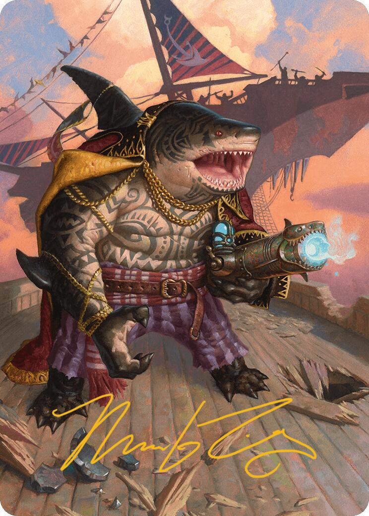 Captain Howler, Sea Scourge Art Card (4/54) (Gold-Stamped Signature) [Aetherdrift Art Series] | L.A. Mood Comics and Games