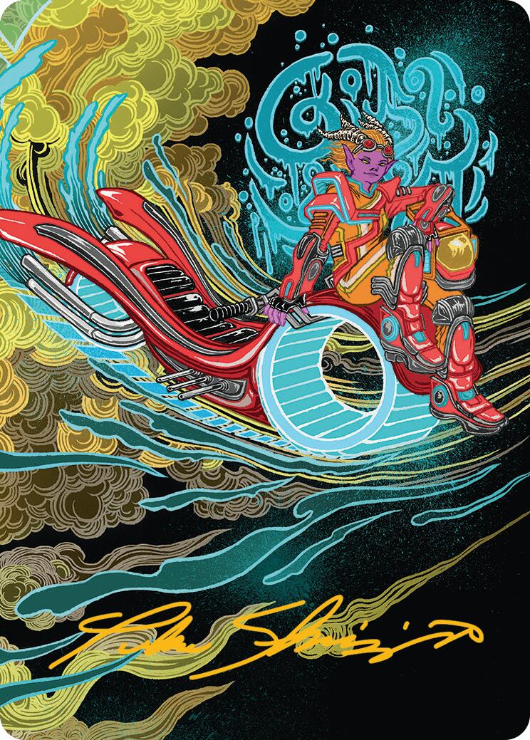 Cloudspire Skycycle Art Card (Gold-Stamped Signature) [Aetherdrift Art Series] | L.A. Mood Comics and Games