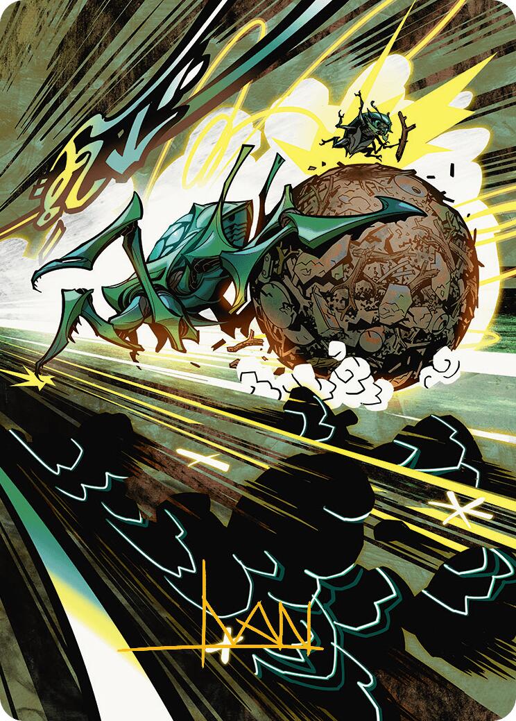 Debris Beetle Art Card (Gold-Stamped Signature) [Aetherdrift Art Series] | L.A. Mood Comics and Games
