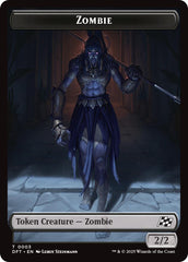 Zombie Warrior // Zombie (0003) Double-Sided Token [Aetherdrift Commander Tokens] | L.A. Mood Comics and Games