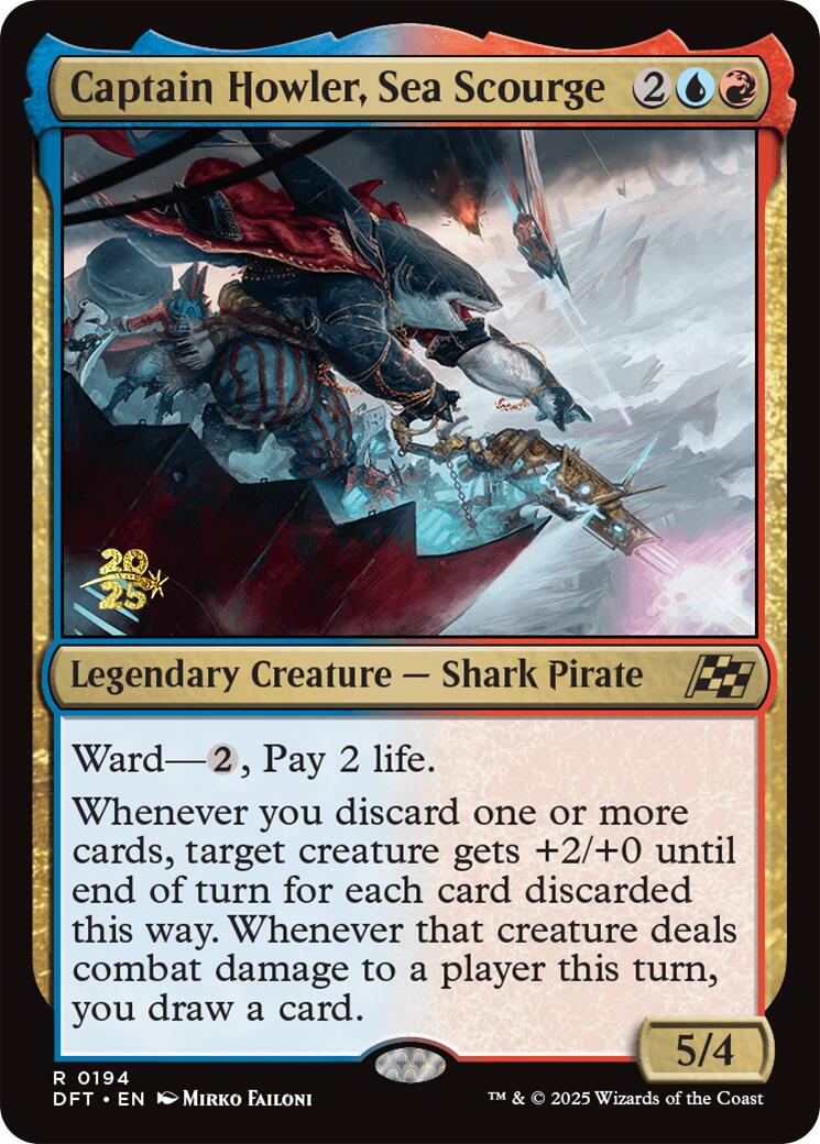 Captain Howler, Sea Scourge [Aetherdrift Prerelease Promos] | L.A. Mood Comics and Games