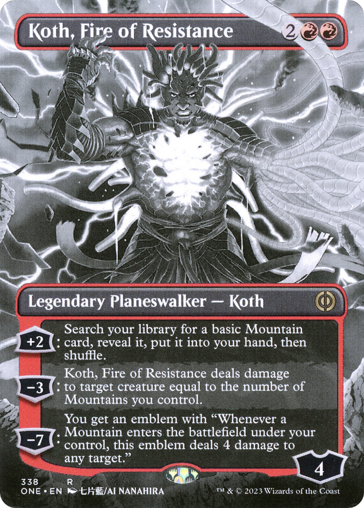 Koth, Fire of Resistance (Borderless Manga) [Phyrexia: All Will Be One] | L.A. Mood Comics and Games