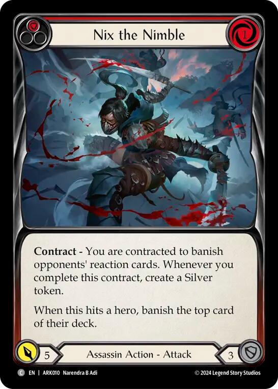 Nix the Nimble (Red) [ARK010] (The Hunted Arakni Blitz Deck) | L.A. Mood Comics and Games
