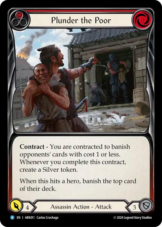 Plunder the Poor (Red) [ARK011] (The Hunted Arakni Blitz Deck) | L.A. Mood Comics and Games