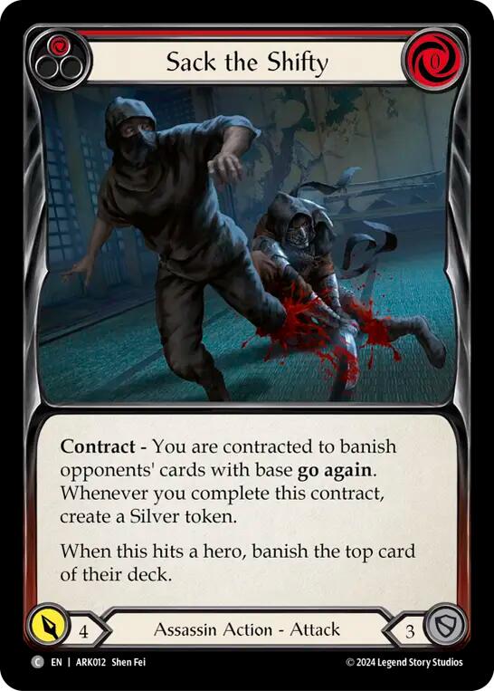 Sack the Shifty (Red) [ARK012] (The Hunted Arakni Blitz Deck) | L.A. Mood Comics and Games
