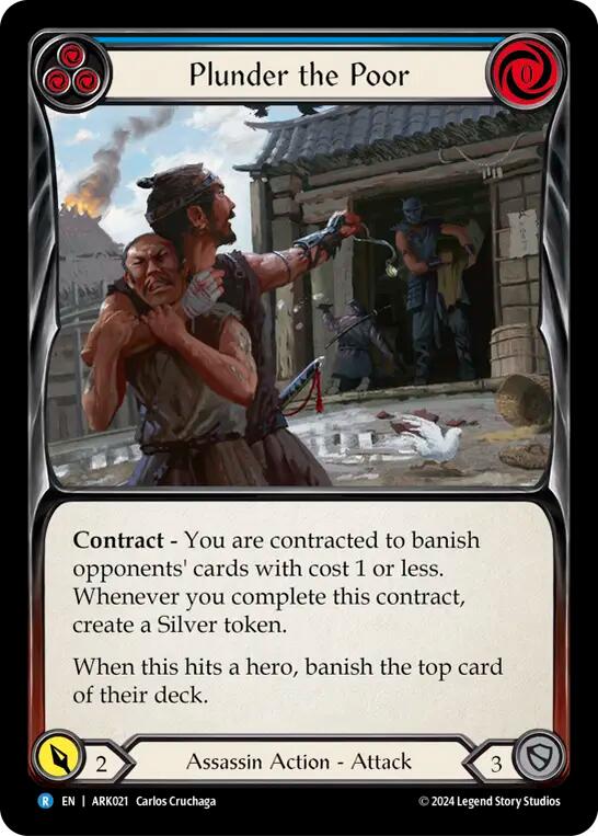 Plunder the Poor (Blue) [ARK021] (The Hunted Arakni Blitz Deck) | L.A. Mood Comics and Games