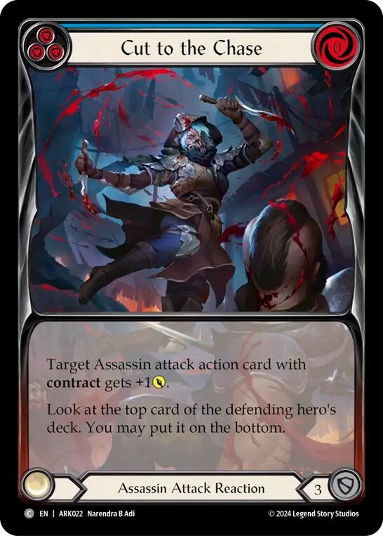 Cut to the Chase (Blue) (Extended Art) [ARK022] (The Hunted Arakni Blitz Deck) | L.A. Mood Comics and Games