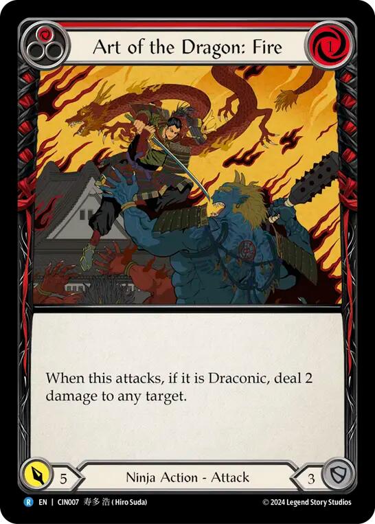 Art of the Dragon: Fire [CIN007] (The Hunted Cindra Blitz Deck) | L.A. Mood Comics and Games
