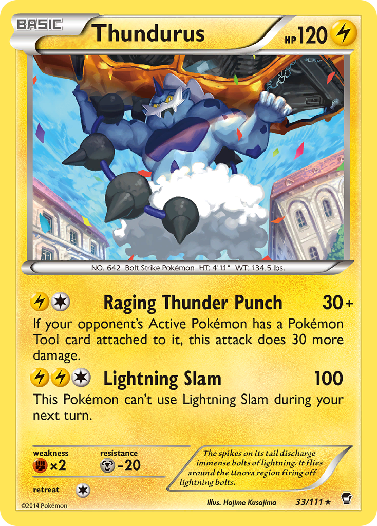 Thundurus (33/111) [XY: Furious Fists] | L.A. Mood Comics and Games