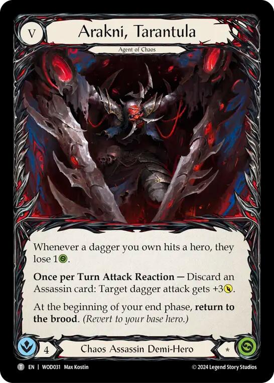 Arakni, Tarantula [WOD031//WOD032] (The Hunted Arakni, Web of Deceit Blitz Deck) | L.A. Mood Comics and Games