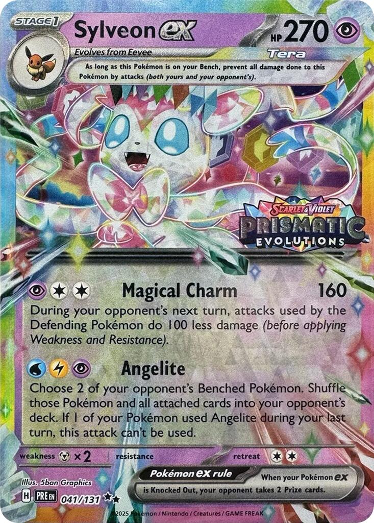 Sylveon ex (041/131) (Prismatic Evolutions Stamp) [Scarlet & Violet: Prismatic Evolutions] | L.A. Mood Comics and Games