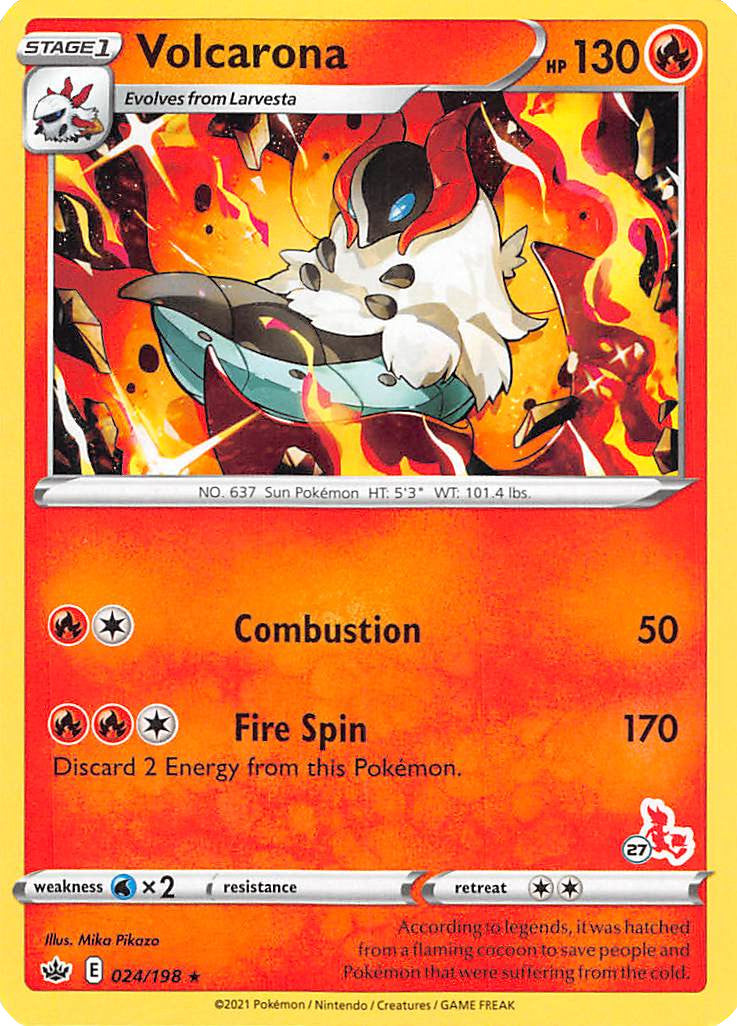 Volcarona (24/198) (Cinderace Stamp #27) [Battle Academy 2022] | L.A. Mood Comics and Games