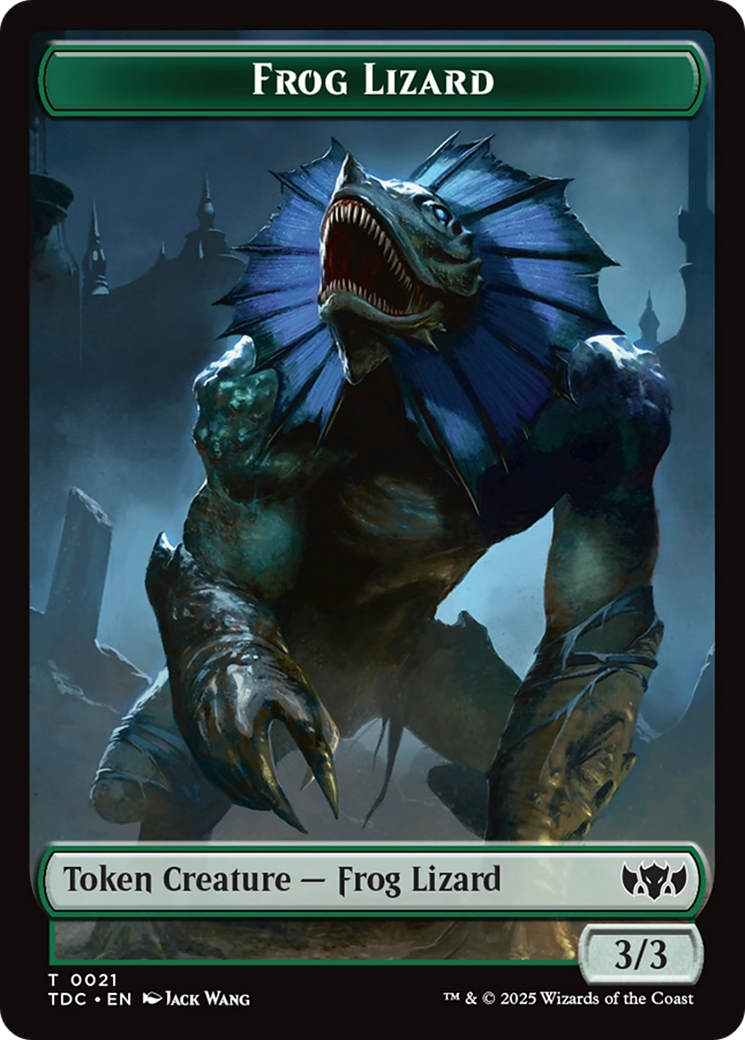 Frog Lizard // Dragon (0014) Double-Sided Token [Tarkir: Dragonstorm Commander Tokens] | L.A. Mood Comics and Games