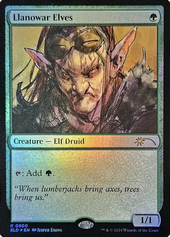 Llanowar Elves (0800) (Rainbow Foil) [Secret Lair Drop Series] | L.A. Mood Comics and Games