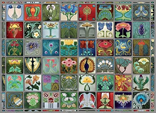 Puzzle 1000 Art Nouveau Tiles | L.A. Mood Comics and Games