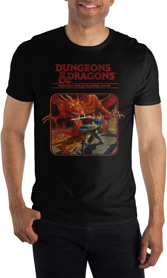 Dungeons & Dragons Classic Logo Black T-Shirt Medium | L.A. Mood Comics and Games