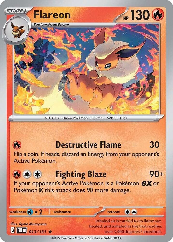 Flareon (013/131) [Scarlet & Violet: Prismatic Evolutions] | L.A. Mood Comics and Games