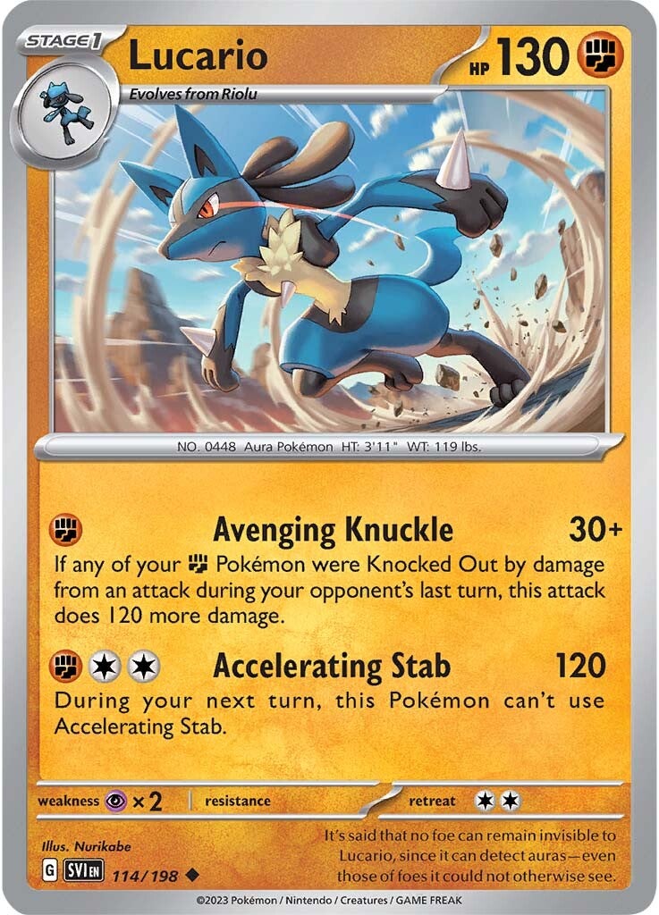 Lucario (114/198) [Scarlet & Violet: Base Set] | L.A. Mood Comics and Games