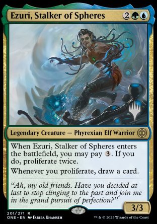 Ezuri, Stalker of Spheres (Promo Pack) [Phyrexia: All Will Be One Promos] | L.A. Mood Comics and Games