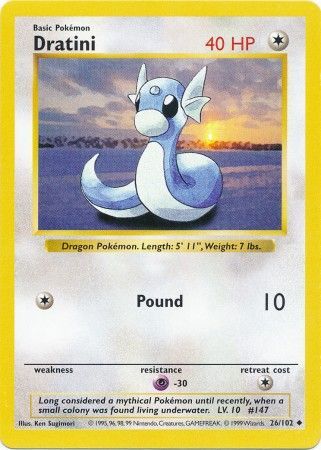 Dratini (26/102) [Base Set Shadowless Unlimited] | L.A. Mood Comics and Games