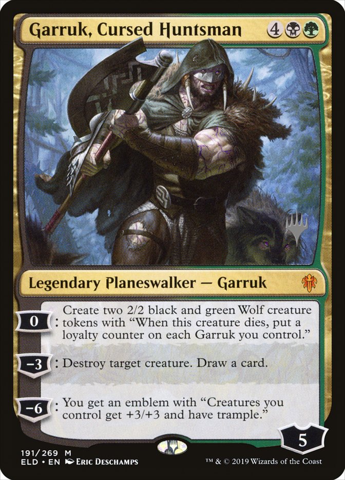 Garruk, Cursed Huntsman (Promo Pack) [Throne of Eldraine Promos] | L.A. Mood Comics and Games