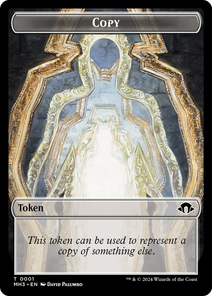 Copy (Ripple Foil) // Eldrazi Angel Double-Sided Token [Modern Horizons 3 Commander Tokens] | L.A. Mood Comics and Games