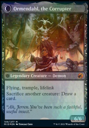 Jerren, Corrupted Bishop // Ormendahl, the Corrupted [Innistrad: Midnight Hunt Prerelease Promos] | L.A. Mood Comics and Games