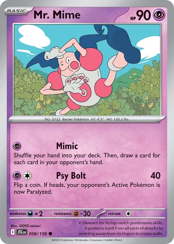 Mr. Mime (058/159) [Scarlet & Violet: Journey Together] | L.A. Mood Comics and Games