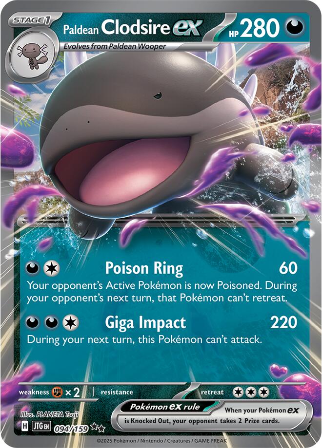 Paldean Clodsire ex (094/159) [Scarlet & Violet: Journey Together] | L.A. Mood Comics and Games