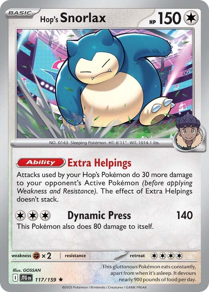 Hop's Snorlax (117/159) [Scarlet & Violet: Journey Together] | L.A. Mood Comics and Games