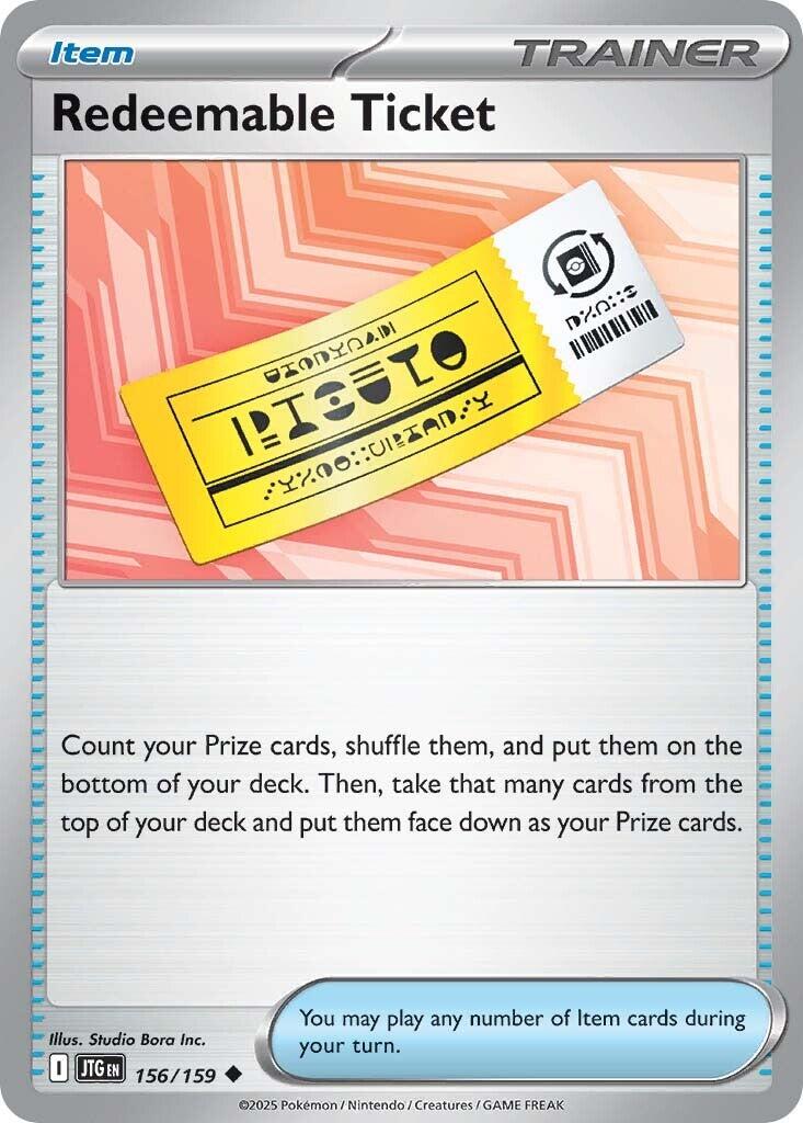 Redeemable Ticket (156/159) [Scarlet & Violet: Journey Together] | L.A. Mood Comics and Games