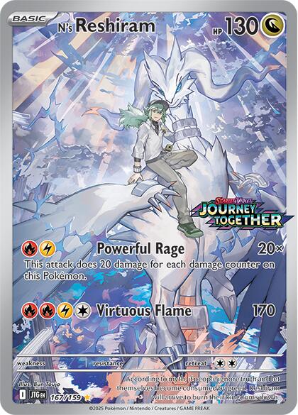 N's Reshiram (167/159) (Journey Together Stamp) [Scarlet & Violet: Journey Together] | L.A. Mood Comics and Games