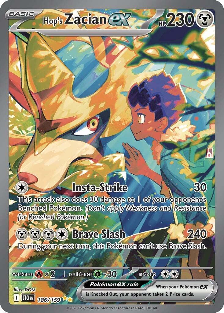 Hop's Zacian ex (186/159) [Scarlet & Violet: Journey Together] | L.A. Mood Comics and Games