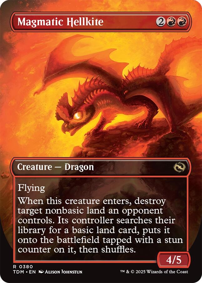 Magmatic Hellkite (Borderless) [Tarkir: Dragonstorm] | L.A. Mood Comics and Games