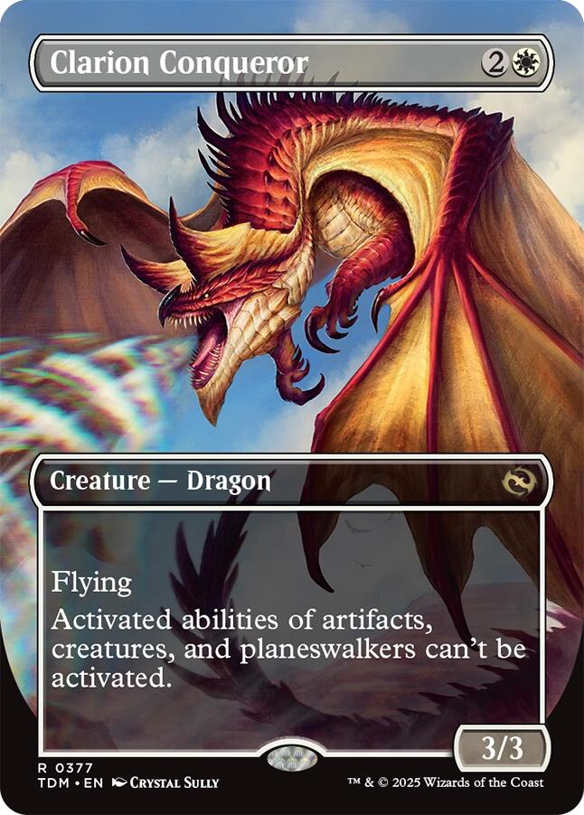 Clarion Conqueror (Borderless) [Tarkir: Dragonstorm] | L.A. Mood Comics and Games