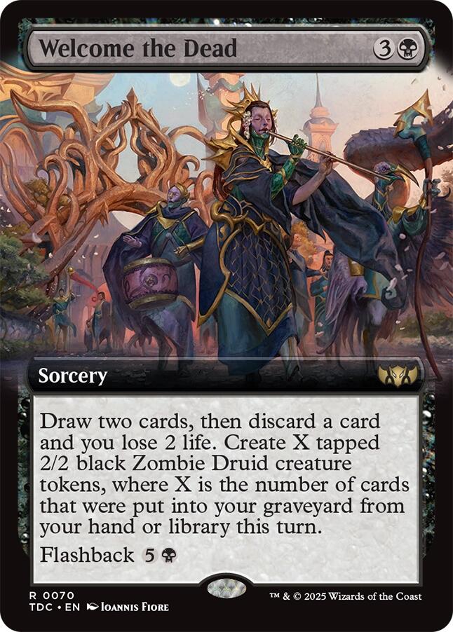 Welcome the Dead (Extended Art) [Tarkir: Dragonstorm Commander] | L.A. Mood Comics and Games
