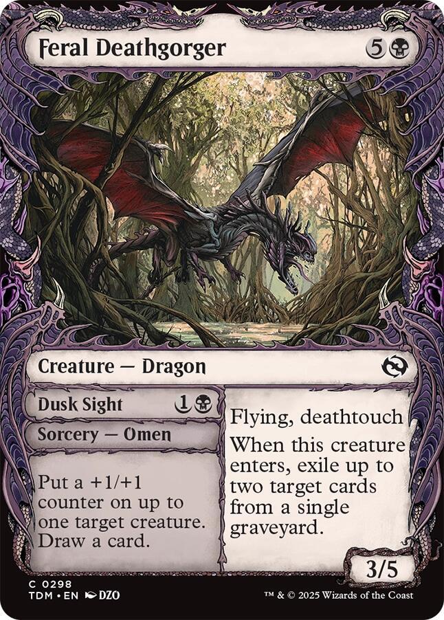 Feral Deathgorger (Showcase) [Tarkir: Dragonstorm] | L.A. Mood Comics and Games