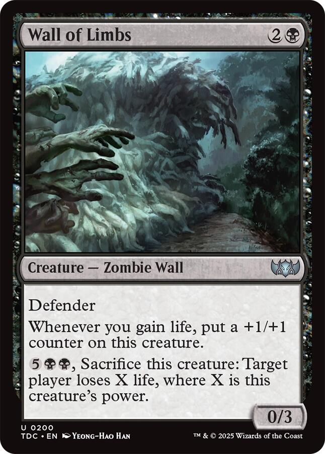 Wall of Limbs [Tarkir: Dragonstorm Commander] | L.A. Mood Comics and Games