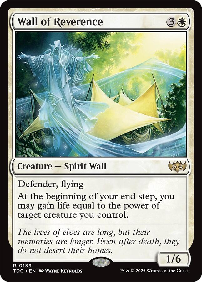 Wall of Reverence [Tarkir: Dragonstorm Commander] | L.A. Mood Comics and Games