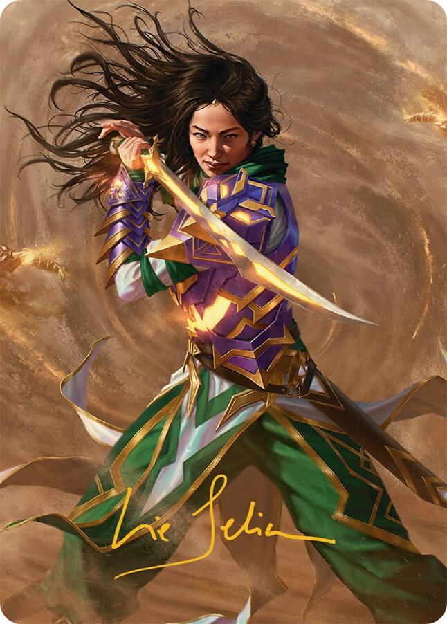 Descendant of Storms Art Card (2/54) (Gold-Stamped Signature) [Tarkir: Dragonstorm Art Series] | L.A. Mood Comics and Games