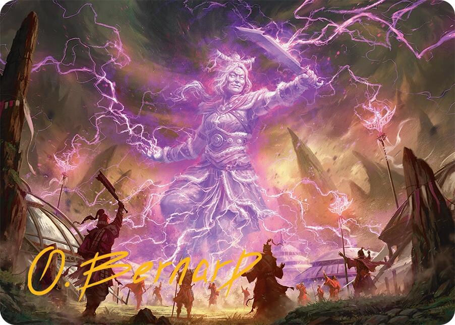 Smile at Death Art Card (4/54) (Gold-Stamped Signature) [Tarkir: Dragonstorm Art Series] | L.A. Mood Comics and Games