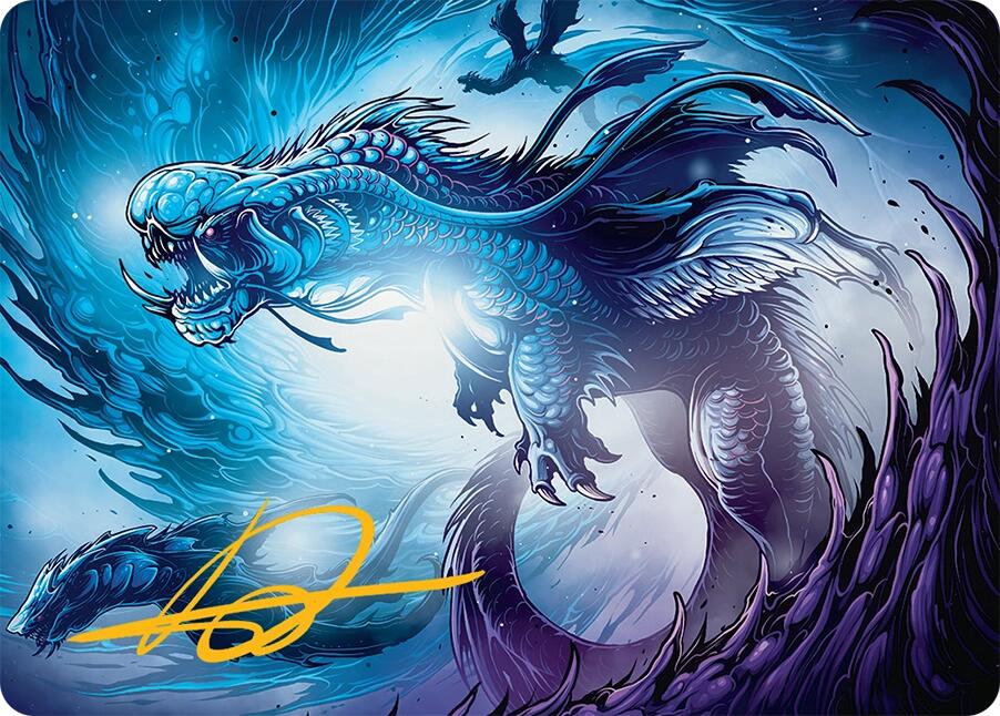 Roiling Dragonstorm Art Card (33/54) (Gold-Stamped Signature) [Tarkir: Dragonstorm Art Series] | L.A. Mood Comics and Games