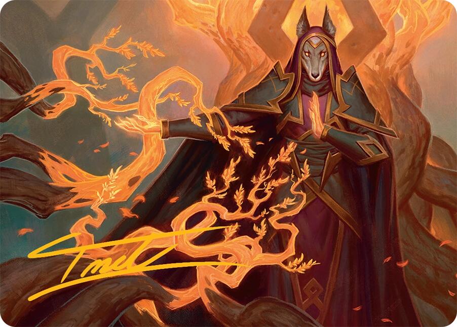 Abzan Devotee Art Card (10/54) (Gold-Stamped Signature) [Tarkir: Dragonstorm Art Series] | L.A. Mood Comics and Games