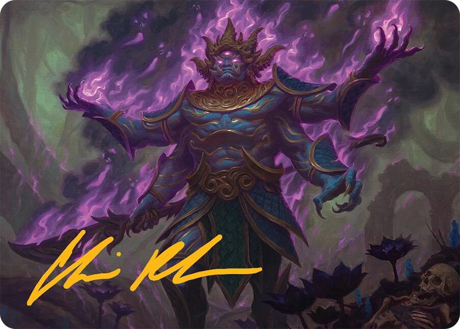 Rot-Curse Rakshasa Art Card (13/54) (Gold-Stamped Signature) [Tarkir: Dragonstorm Art Series] | L.A. Mood Comics and Games