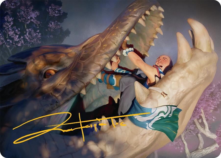 Jaws of Defeat Art Card (53/54) (Gold-Stamped Signature) [Tarkir: Dragonstorm Art Series] | L.A. Mood Comics and Games