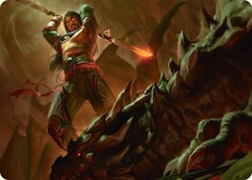 Sarkhan's Resolve Art Card (18/54) [Tarkir: Dragonstorm Art Series] | L.A. Mood Comics and Games