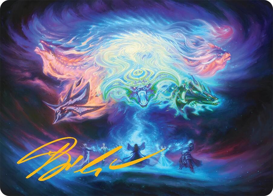 Call the Spirit Dragons Art Card (21/54) (Gold-Stamped Signature) [Tarkir: Dragonstorm Art Series] | L.A. Mood Comics and Games